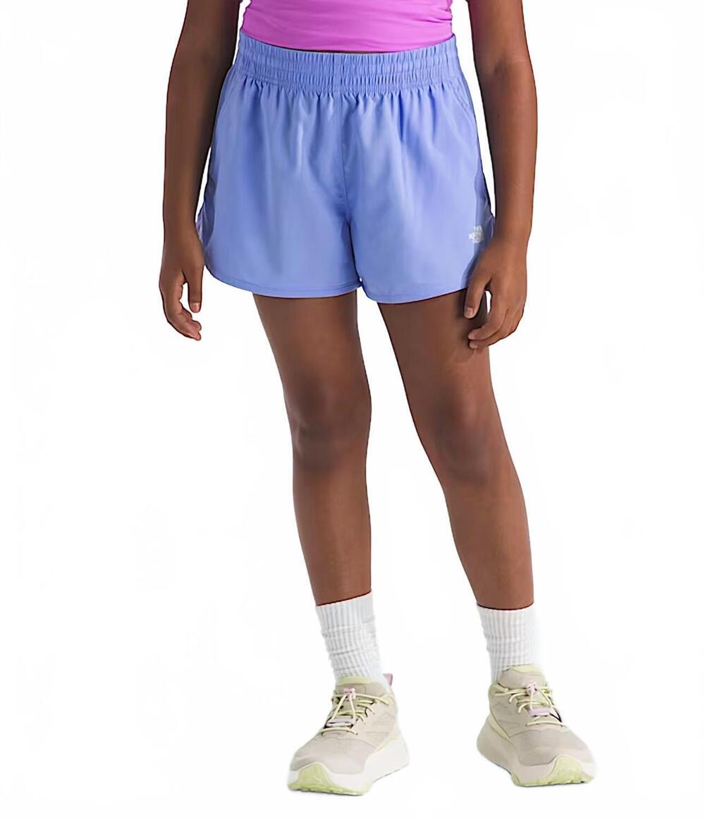 NEW THE NORTH FACE girls' flex woven shorts in periwinkle glow
